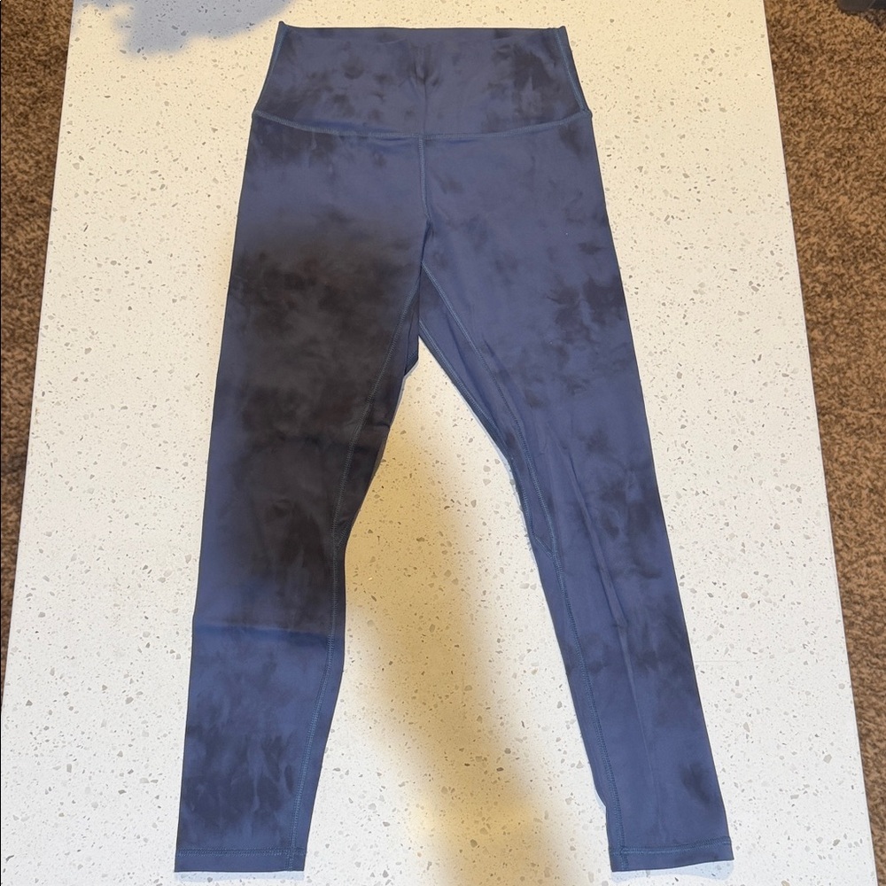Women's High-Waisted Blue Leggings